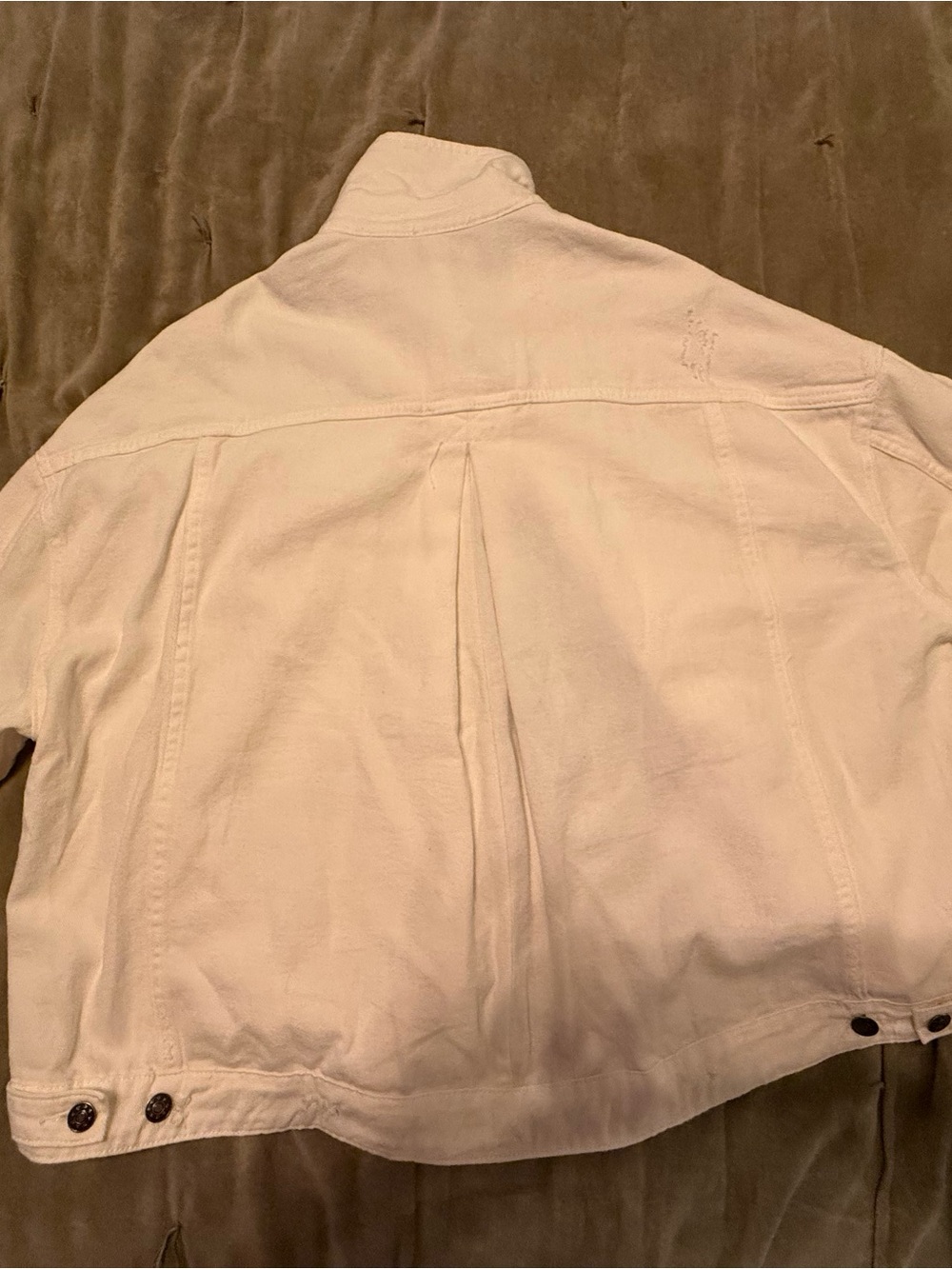 Free People Cream Oversized Denim Jacket - Picture 5 of 5
